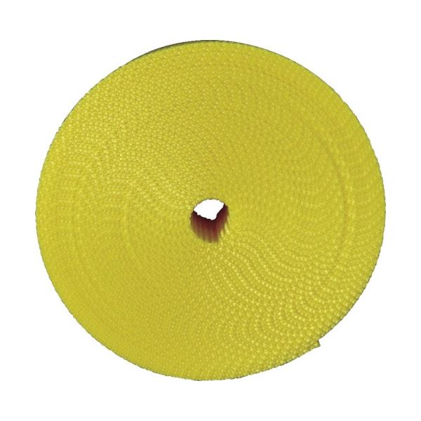 (まとめ) TRUSCO ナイロン平ベル 1.2t×25mm×5m 黄色 TNB255-Y 1巻 〔×5セット〕 【北海道・沖縄・離島配送不可】