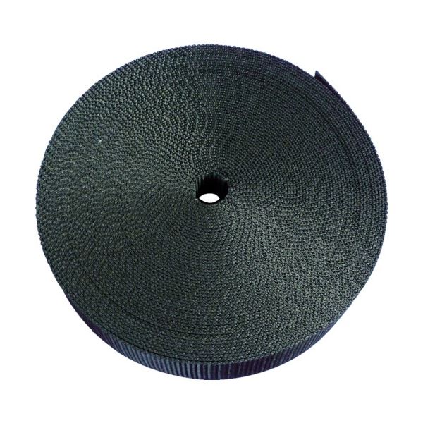 (まとめ) TRUSCO ナイロン平ベル 1.2t×25mm×10m 黒 TNB2510-BK 1巻 〔×3セット〕 【北海道・沖縄・離島配送不可】