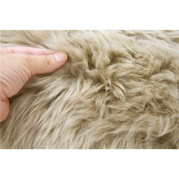 ニュージーランド産 天然ムートンの1.5匹 ラグマット 〔約60×130cm ブラウン〕 表面：羊毛皮100％ 吸水性 放湿性  『M-511-F』｜au PAY マーケット