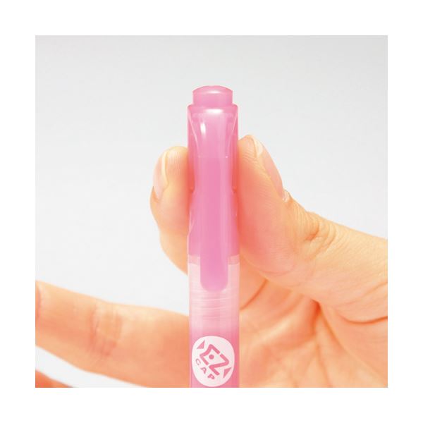 (まとめ) TANOSEEキャップが外しやすい蛍光ペン ツイン ピンク 1本 〔×100セット〕 【北海道・沖縄・離島配送不可】_1
