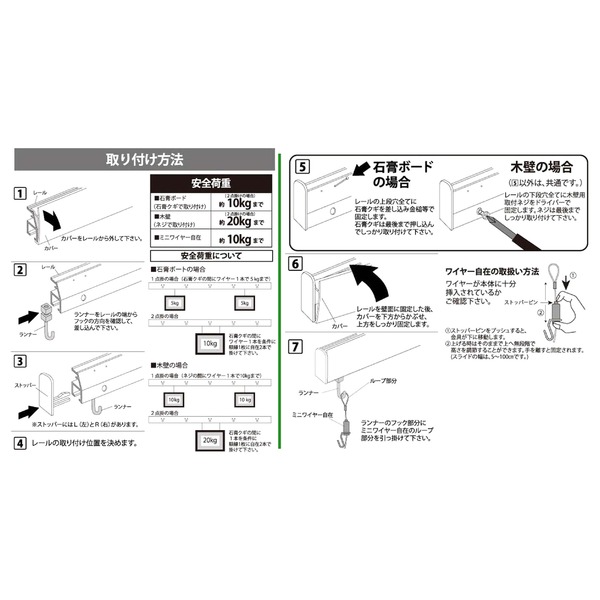 石膏ボード壁木 壁ピクチャーレール 【北海道・沖縄・離島配送不可】_2