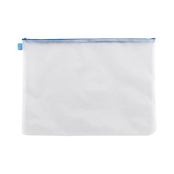 (まとめ) TANOSEE メッシュケース A3 タテ340×ヨコ470mm 青 1枚  〔×30セット〕の通販は 21,302円
