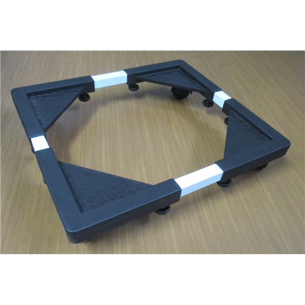 伸縮式 タイヤキャリー/カー用品 〔タイヤ外径640mm迄〕 幅55×奥行55×高さ9.6cm 鉄 ナイロン 組立品 〔ガレージ〕 【北海道・沖縄・離島配送不可】