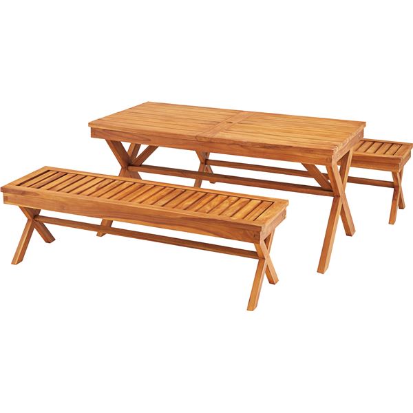 ベンチ/ベンチチェア 〔幅151cm×奥行45cm×高さ45cm〕 木製 〔リビング ダイニング〕 〔組立品〕 【北海道・沖縄・離島配送不可】_2
