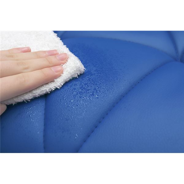 デスクチェア/パーソナルチェア 【ブルー】 約幅48cm スチール