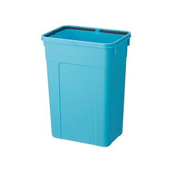 （まとめ）TRUSCO エコペール 角型 本体47L ブルー RBK-45K 1個（フタ別売）〔×5セット〕 【北海道・沖縄・離島配送不可】