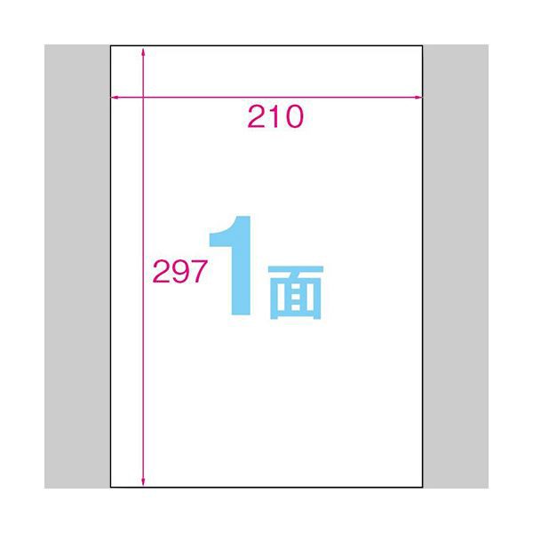 （まとめ） TANOSEE マルチプリンターラベル 業務用パック A4 ノーカット 1箱（500シート：100シート×5冊） 〔×2セット〕 - 53