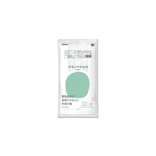 （まとめ）オルディ asunowaバイオマス25手提袋SS／25号乳白100P〔×30セット〕 【北海道・沖縄・離島配送不可】