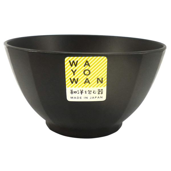 （まとめ）WAYOWAN すぐ こげ茶 丼 （お茶碗） 〔90個セット〕