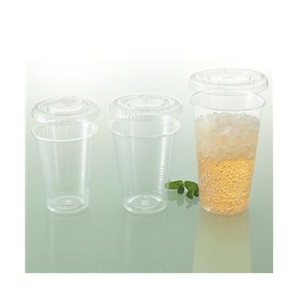 （まとめ）TANOSEE PETカップ フタ220ml用 1パック（100枚）〔×20セット〕 【北海道・沖縄・離島配送不可】