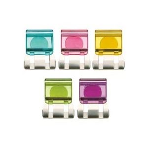 (まとめ) トーキンマグネット付スライドクリップ（クリア） L 5色ミックス SCC-LMG10M 1パック（10個：各色2個）  〔×10セット〕 【北海道・沖縄・離島配送不可】