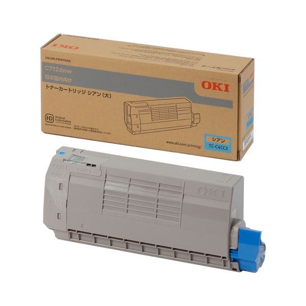 沖データ 大容量トナーカートリッジ シアン TC-C4CC2 1個 【北海道・沖縄・離島配送不可】