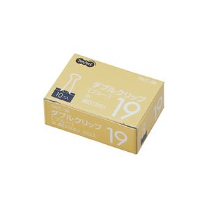 (まとめ) TANOSEE ダブルクリップ 小 口幅19mm ブルー 1箱（10個）  〔×100セット〕 【北海道・沖縄・離島配送不可】_1