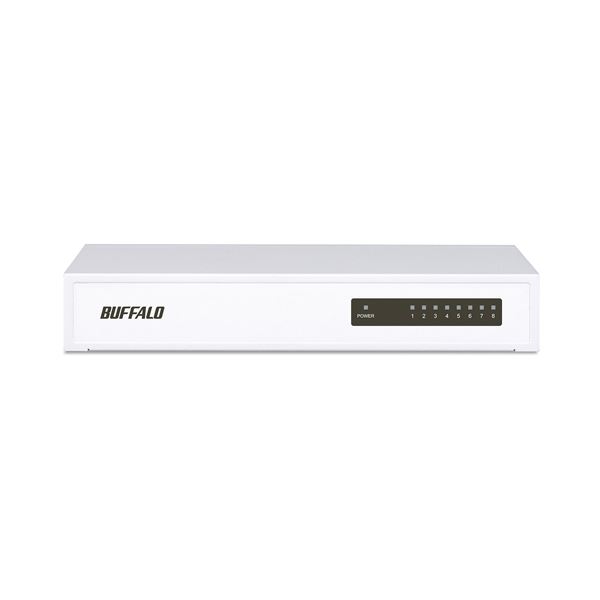 (まとめ）バッファロー 10/100M対応スイッチングハブ 金属筐体 電源内蔵 8ポート ホワイト LSW4-TX-8NS/WH 1台〔×3セット〕 【北海道・沖縄・離島配送不可】_1