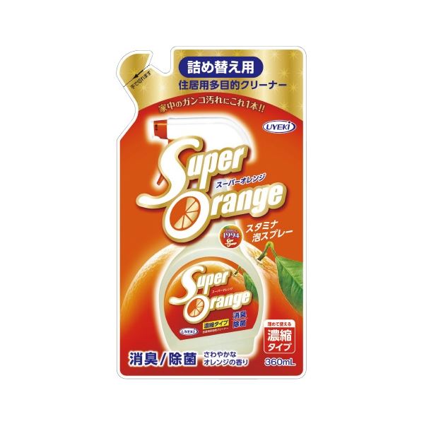(まとめ）UYEKI スーパーオレンジ消臭除菌泡タイプ 360mL〔×5セット〕 【北海道・沖縄・離島配送不可】