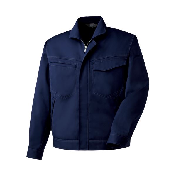 (まとめ）長袖ブルゾン 制電ソフトツイル ネイビー Sサイズ〔×3セット〕の通販は