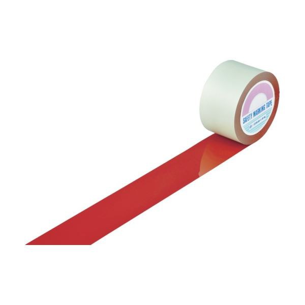 緑十字　ガードテープ（ラインテープ）　白／赤（トラ柄）　ＧＴ−２５１ＷＲ　２５ｍｍ幅×１００ｍ 148023 - 2