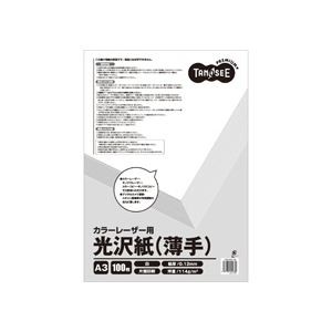 (まとめ) TANOSEE カラーレーザープリンター用 光沢紙 薄手 A3 1冊（100枚） 〔×30セット〕