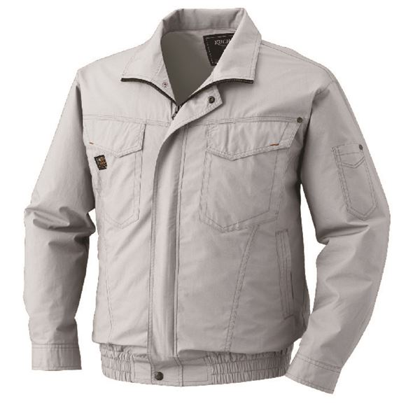 KU91400 空調服 R 綿薄手 タチエリ 服のみ シルバー M 【北海道・沖縄・離島配送不可】