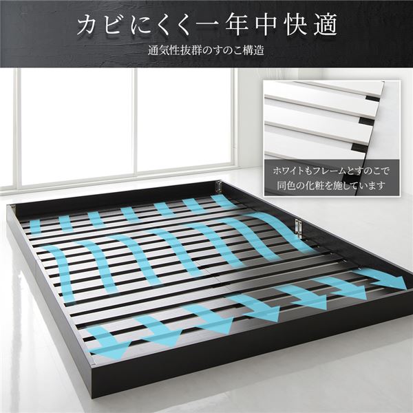 ベッド 低床 ロータイプ すのこ 木製 コンパクト ヘッドレス シンプル モダン ナチュラル ダブル ポケットコイルマットレス付き ベッド 低床 ロータイプ すのこ 木製 コンパクト ヘッドレス シンプル