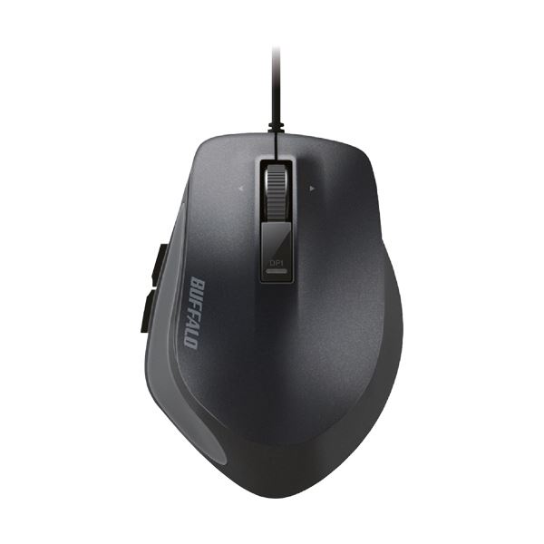 (まとめ) バッファロー 有線 BlueLEDプレミアムフィットマウス Mサイズ ブラック BSMBU500MBK 1個 〔×10セット〕 【北海道・沖縄・離島配送不可】