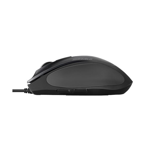(まとめ) バッファロー 有線 BlueLEDプレミアムフィットマウス Mサイズ ブラック BSMBU500MBK 1個 〔×10セット〕 【北海道・沖縄・離島配送不可】