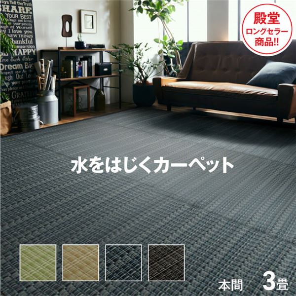 洗える PPカーペット アウトドア ペット ブラウン 本間3畳（約191×286cm） 【北海道・沖縄・離島配送不可】
