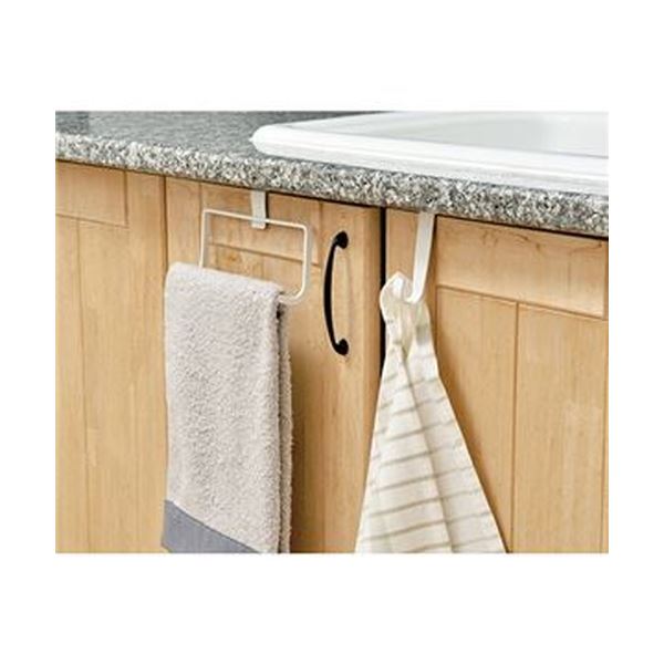 （まとめ）高儀 タオルハンガー・フック ホワイト 1個〔×20セット〕