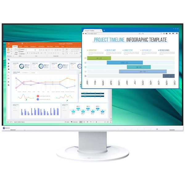 EIZO 60.5cm(23.8)型カラー液晶モニター FlexScan EV2460 ホワイト EV2460-WTの通販は