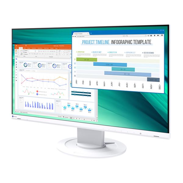 EIZO 60.5cm(23.8)型カラー液晶モニター FlexScan EV2460 ホワイト EV2460-WT 【北海道・沖縄・離島配送不可】_1