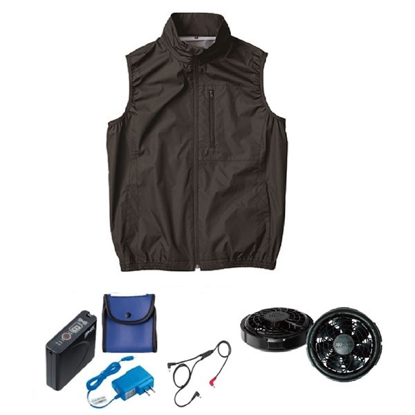 KU92020 空調服 R ポリエステル製 カジュアルベスト FAN2300B・RD9261