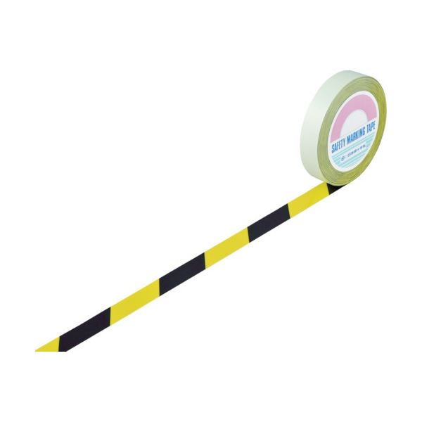 日本緑十字社 ガードテープ(ラインテープ) 黄/黒(トラ柄) 25mm幅×100m 148022 1巻の通販は 33,077円