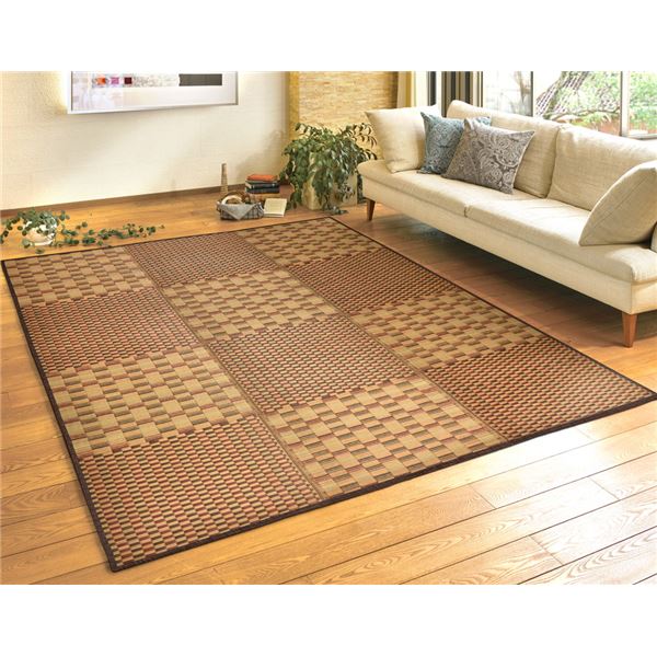 い草コンパクトパフラグ(裏貼り) 撥水 キハチ ブラウン 約180×240cmの通販は