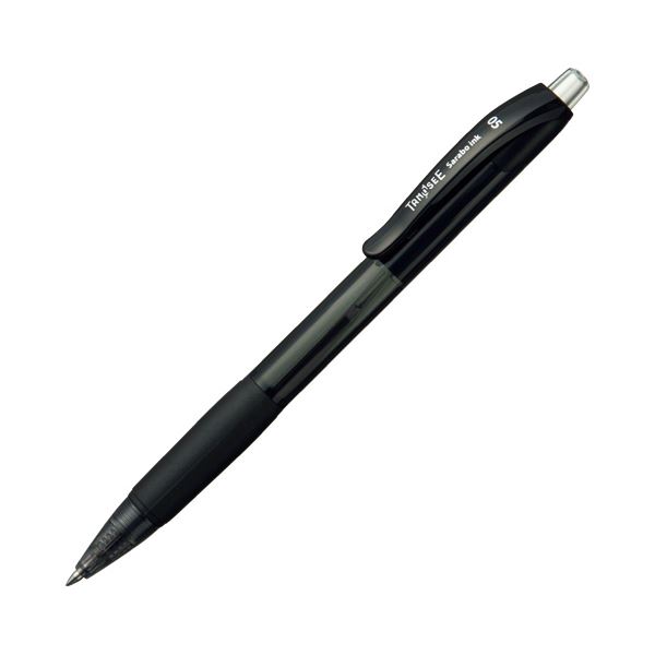 (まとめ) TANOSEE ノック式油性ボールペン（なめらかインク） 0.5mm 黒 1セット（50本）  〔×5セット〕 【北海道・沖縄・離島配送不可】