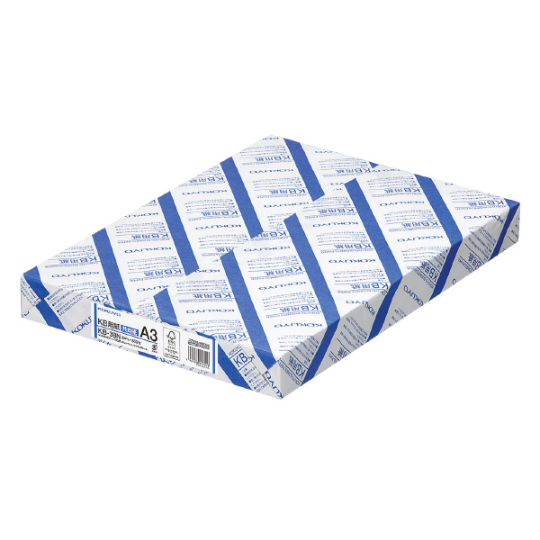 （まとめ買い）コクヨ KB用紙共用紙 紙厚:64g平米 A3 500枚 FSC認証 KB-38N 〔×3〕 【北海道・沖縄・離島配送不可】
