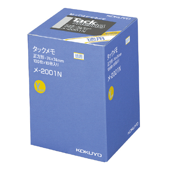 （まとめ買い）コクヨ タックメモ お徳用・ノートタイプ 74×74mm 黄 100枚×10冊 メ-2001N 〔×3〕 【北海道・沖縄・離島配送不可】
