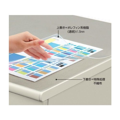 （まとめ買い）コクヨ デスクマット 軟質 オレフィン×透明 S 下敷無 マ-19117 〔3枚セット〕の通販は