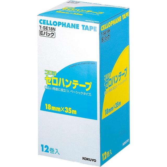 （まとめ買い）コクヨ セロハンテープ 大巻き お徳用Eパック 18mm 12巻入 T-SE18N 〔×3〕 【北海道・沖縄・離島配送不可】
