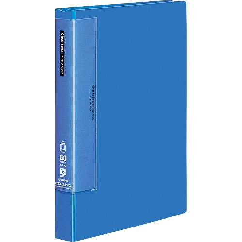 （まとめ買い）コクヨ クリヤーブック ウェーブカット 固定式 A4縦 60ポケット 青 ラ-T585B 〔3冊セット〕 【北海道・沖縄・離島配送不可】