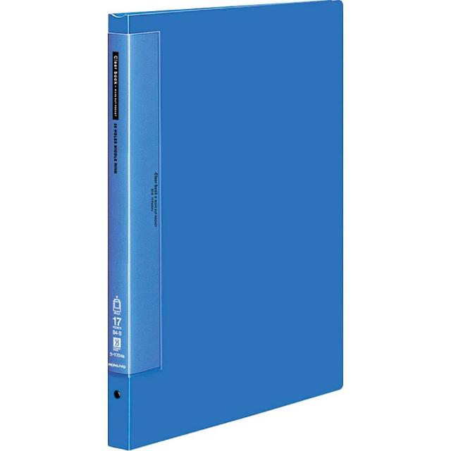 （まとめ買い）コクヨ クリヤーブック ウェーブカット 替紙式 B4縦 17ポケット 青 ラ-T724B 〔3冊セット〕 【北海道・沖縄・離島配送不可】