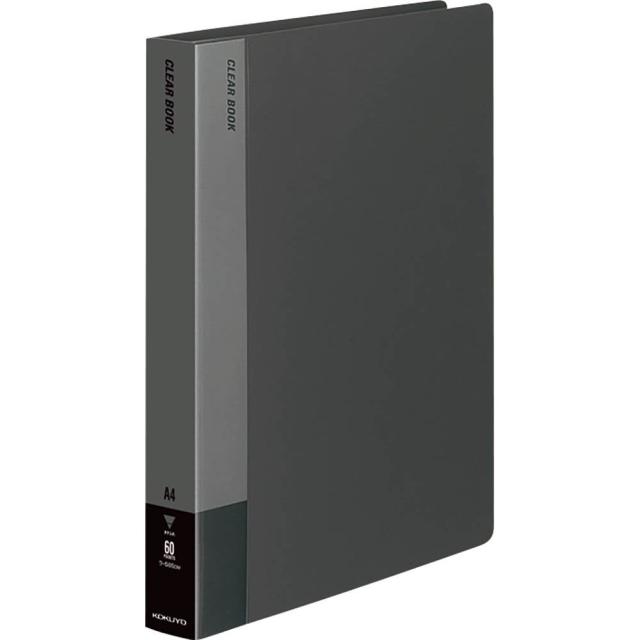（まとめ買い）コクヨ クリヤーブック 固定式 A4 縦 60ポケット グレー ラ-585DM 〔3冊セット〕 【北海道・沖縄・離島配送不可】