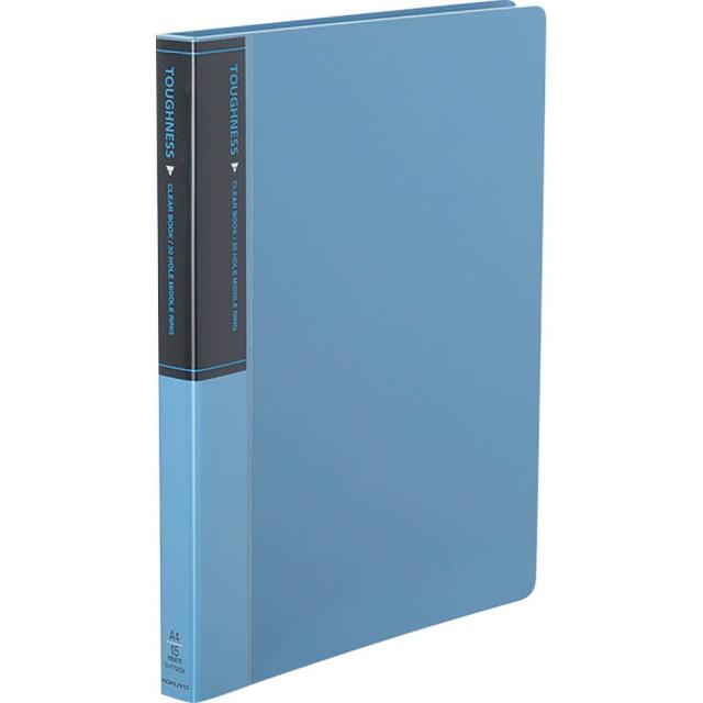 （まとめ買い）コクヨ クリヤーブック タフネス ミドルリング 替紙式 A4 縦 30穴 青 ラ-F720B 〔3冊セット〕の通販は 7,432円
