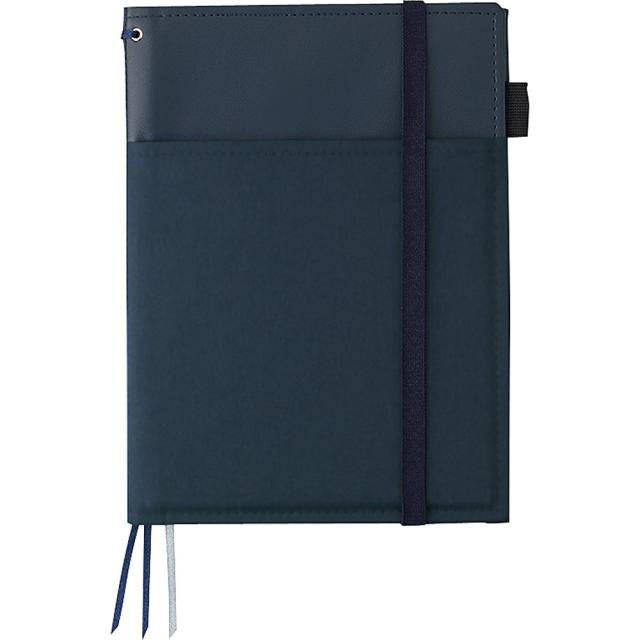 （まとめ買い）コクヨ カバーノート システミック 2冊収容・リングノート対応 レザー調 A5 紺 50枚 ノ-V685B-DB 〔3冊セット〕 【北海道・沖縄・離島配送不可】