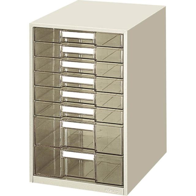 コクヨ レターケース 透明プラスチック引き出し A4 浅6段 深2段 LC-G608Mの通販は