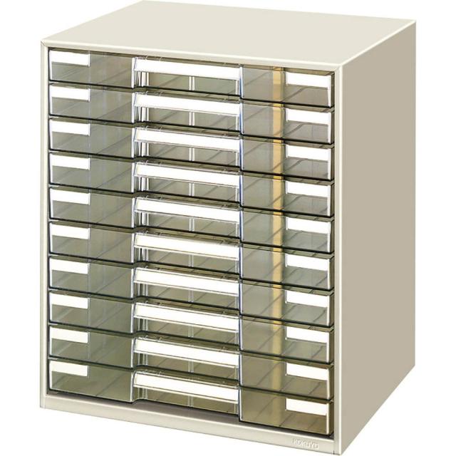 （まとめ買い）コクヨ レターケース 透明プラスチック引き出し B4 横 10段 LC-YBG10M 〔3台セット〕 48,617円