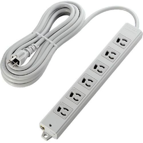 エレコム 電源タップ 工事用抜け止め防止 RoHS指令準拠 3Pin 6個口 5m ライトグレー T-WRM3650LG/RS 【北海道・沖縄・離島配送不可】