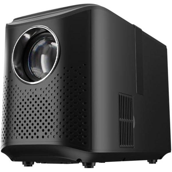 エアリア AREA LEDプロジェクター ミラーレス 直射式投影型 4200ルーメン ワイヤレス接続 最大160インチ相当 大画面 フルHD 内蔵スピーカー LED PROJECTOR4 縦型 ブラック PJHD04 【北海道・沖縄配送不可】