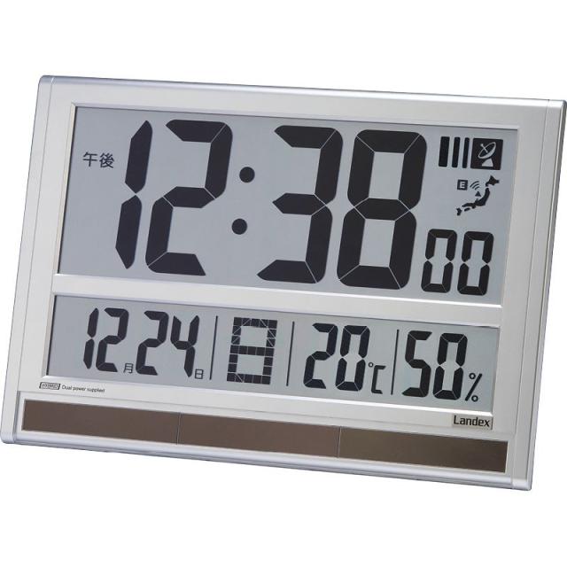 【ギフト】ランデックス 大型デジタル電波時計 タイムジェネラル 置掛兼用 YW9179MSV 【北海道・沖縄・離島配送不可】の通販は