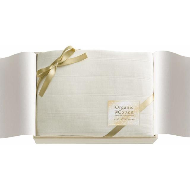 【ギフト】オーガニックコットン五重ガーゼ毛布(国産木箱入) 【北海道・沖縄・離島配送不可】 8,454円