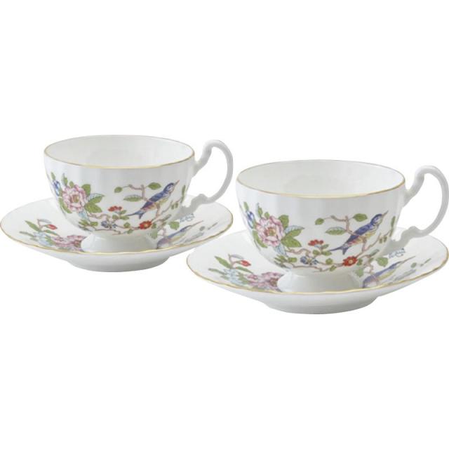 【ギフト】エインズレイ ペンブロック ペア ティーカップ&ソーサー PEMT05006-2C 【北海道・沖縄・離島配送不可】の通販は